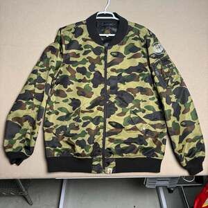 A Bathing Ape Bape Camo MA-1 Flight Bomber Jacket XXL